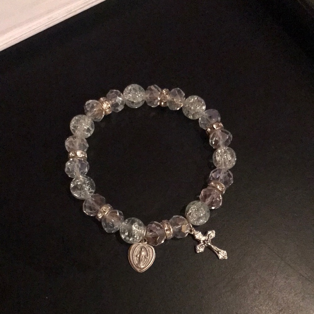 Crystal Stretch Religious Bracelet